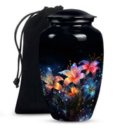 Glowing Lily Memorial Urn - Large Cremation Urn For Human Ashes