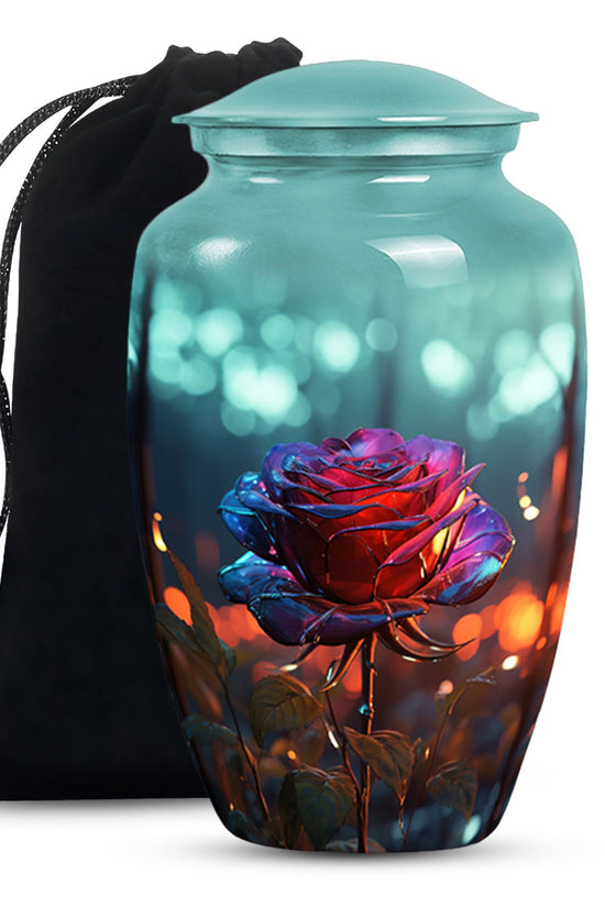 Luxury Rose Funeral Urn - Premium Cremation Urn For Burial