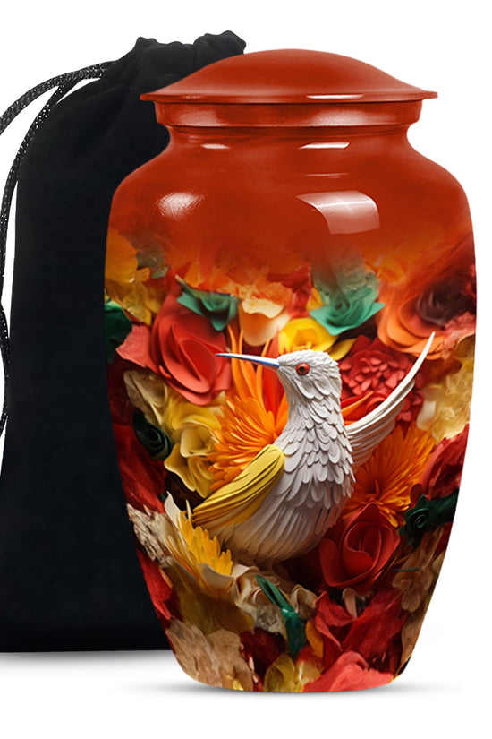 Classic Hummingbird Funeral Urn - Artistic Cremation Urn For Adult Ashes
