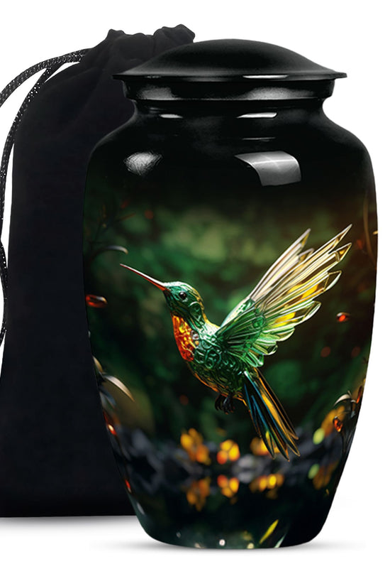 Hummingbird Memorial Urn - Crystal Decorative Urn For Human Ashes