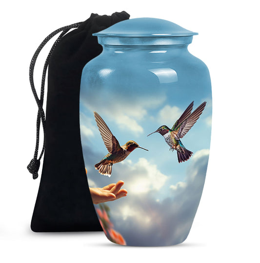 Couple Hummingbird Cremation Urn - Elegent Memorial Urn For Loved Ones