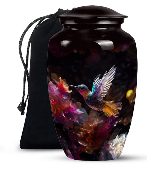 Unique Hummingbird Funeral Urn - Decorative Memorial Urn For Human Ashes