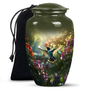 Flying Hummingbird Cremation Urn - Aluminium Memorial Urn For Ashes