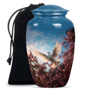 Beautiful Memorial Urn For Ashes - Dove Bird Theme CrematIon Urn
