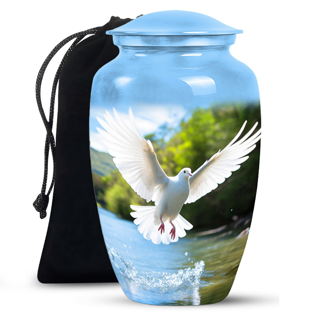 Nature Funeral Theme Urn - Dove Memorial Urn For Loved Ones