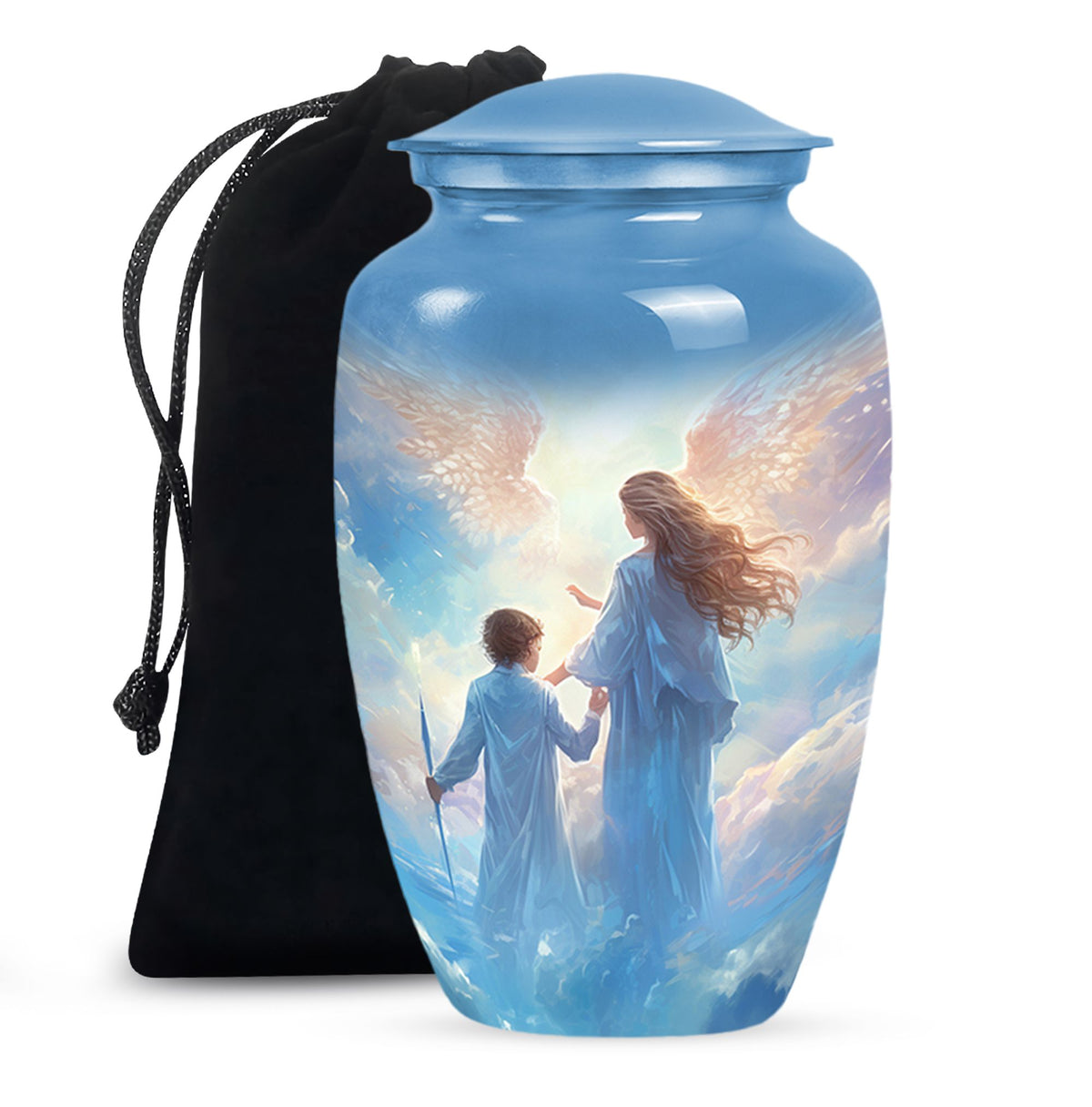 Angel Heaven Memorial Urn - Guardian Angel Cremation Urn For Adult Ashes
