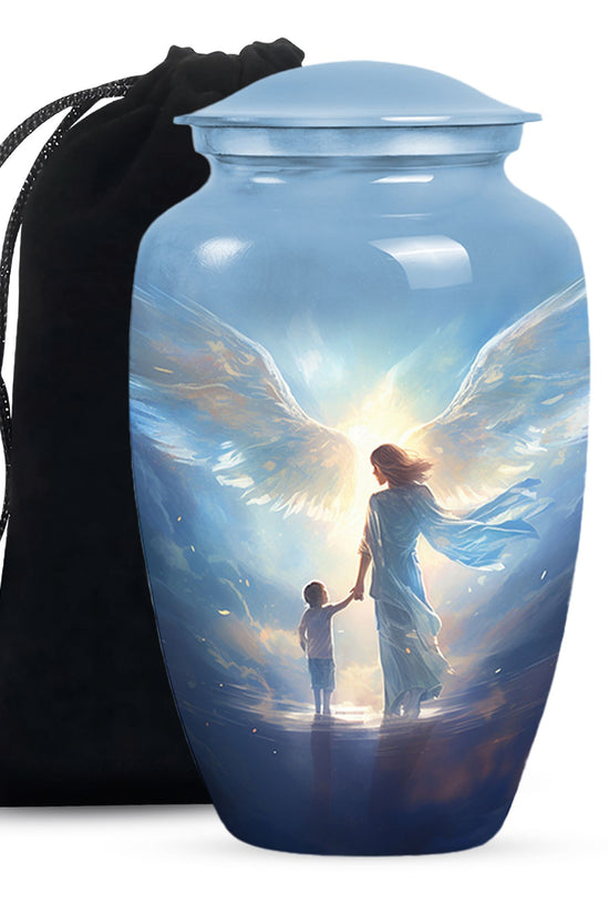 Divine Angel Light Memorial Urn - Spiritual Cremation Urn For Loved Ones