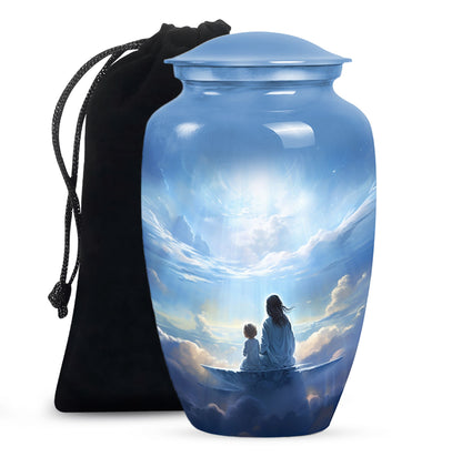 Heaven Cloud Memorial Urn - Peaceful Angel Cremation Urn For Male & Female