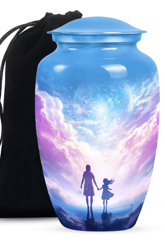 Peaceful Sky Memorial Urn - Heavenly Angel Cremation Urn For Loved Ones