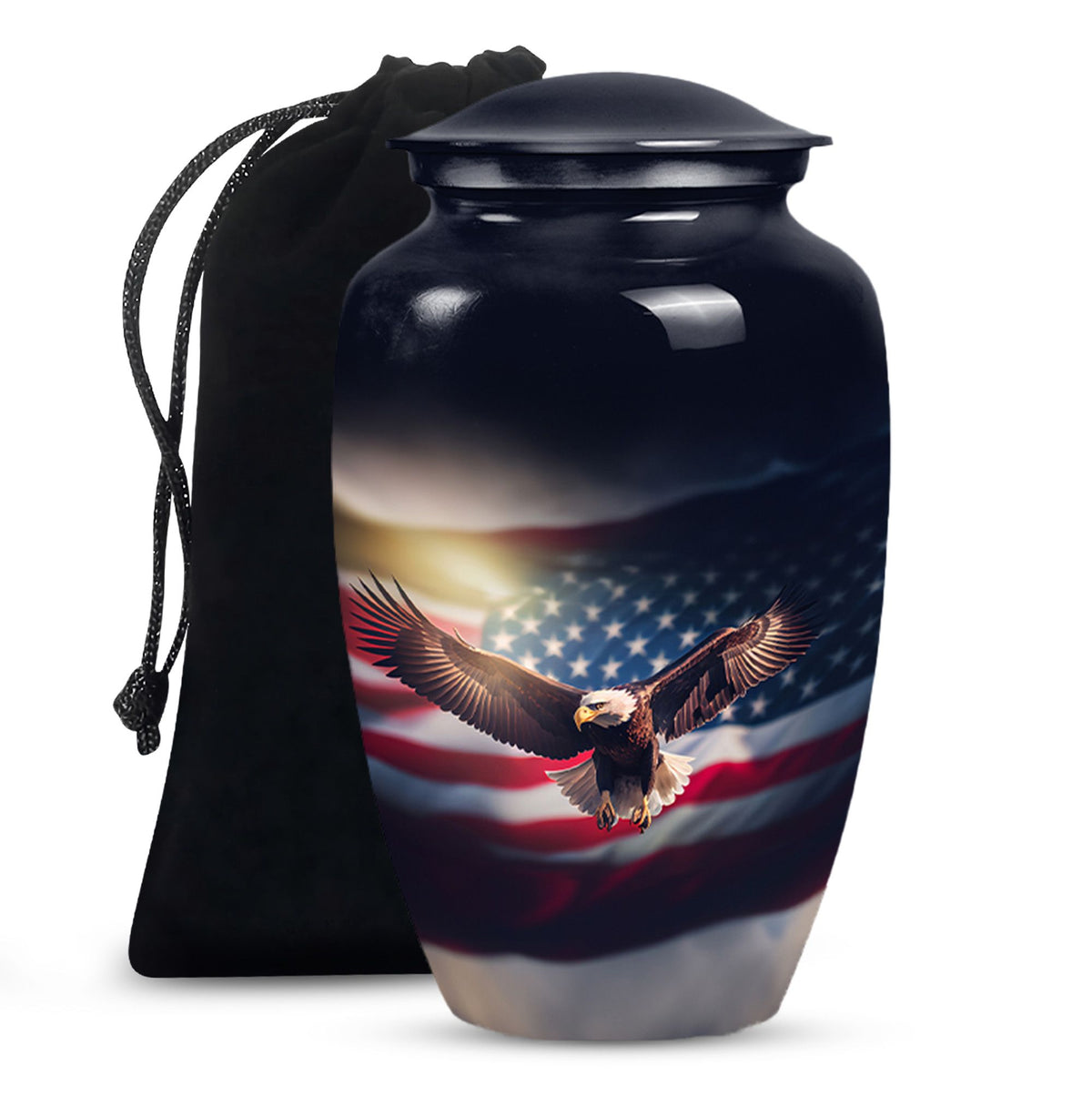 American Tribute Cremation Urn - Military Funeral Urn For Male & Female