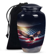 American Tribute Cremation Urn - Military Funeral Urn For Male & Female