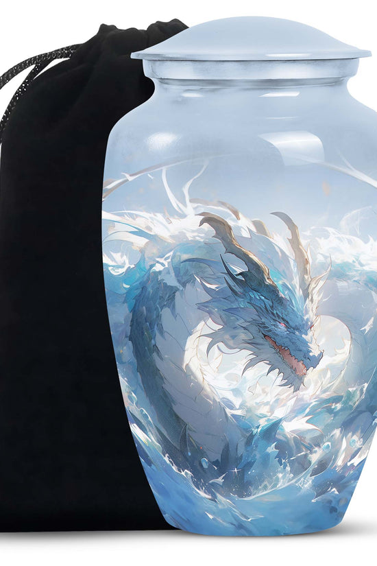 BlueImperial Dragon Memorial Urn For Human Ashes - Decorative Funeral Urn