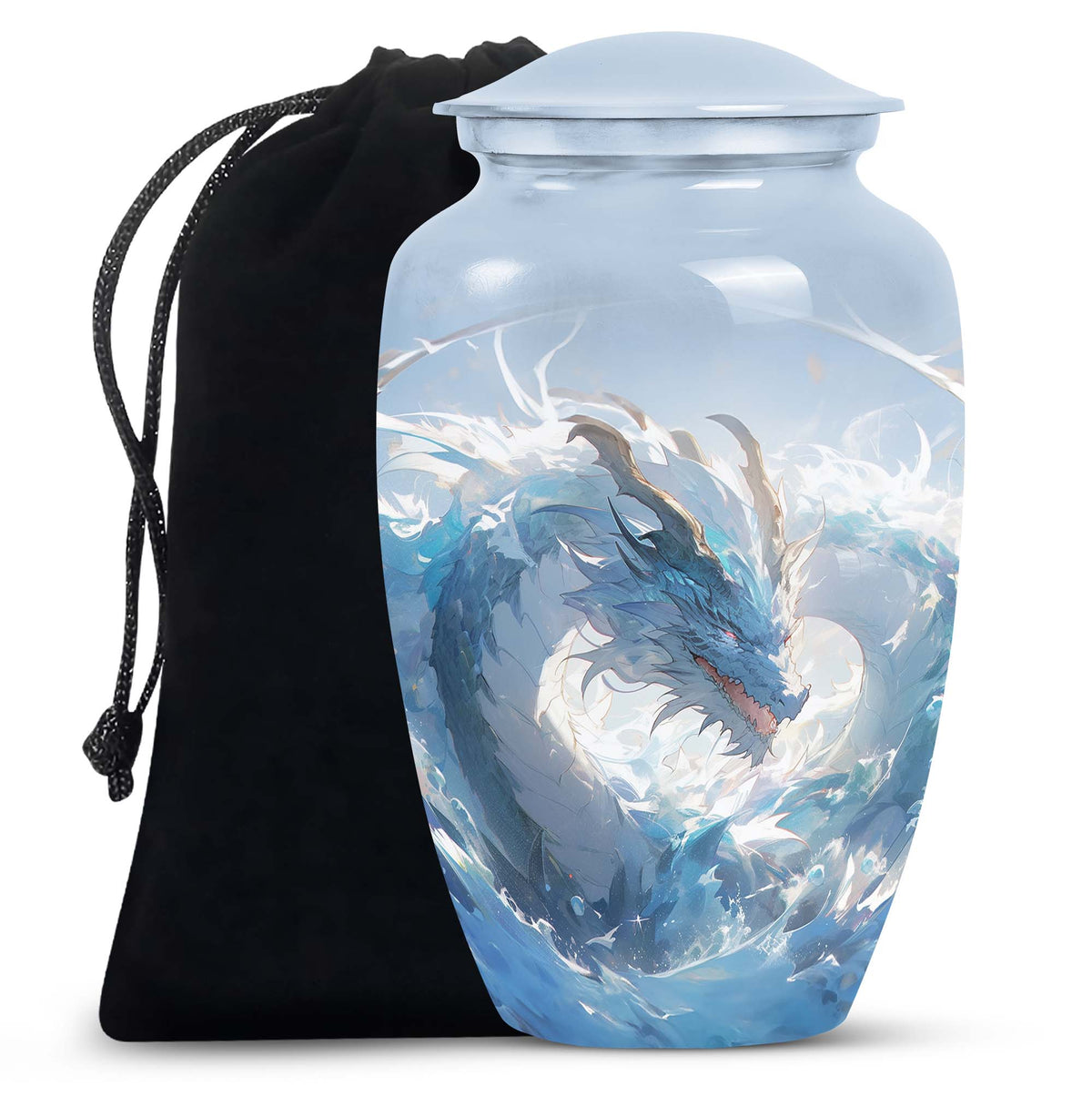 BlueImperial Dragon Memorial Urn For Human Ashes - Decorative Funeral Urn