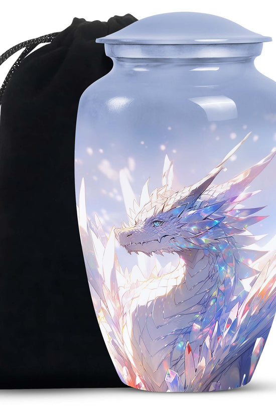 Crystal Dragon Spirit Funeral Urn For Human Ashes - Decorative Burial Urn