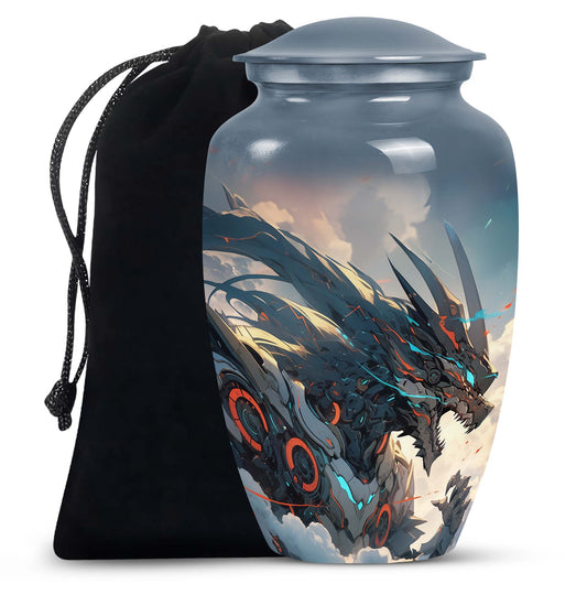 Dragon Warrior Memorial Urn For Adults - Premium Funeral Urn For Adult Ashes
