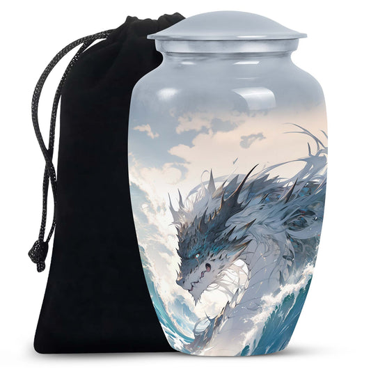 Dragon Mountain Fantasy Cremation Urn - Burial Urn For Adult Ashes