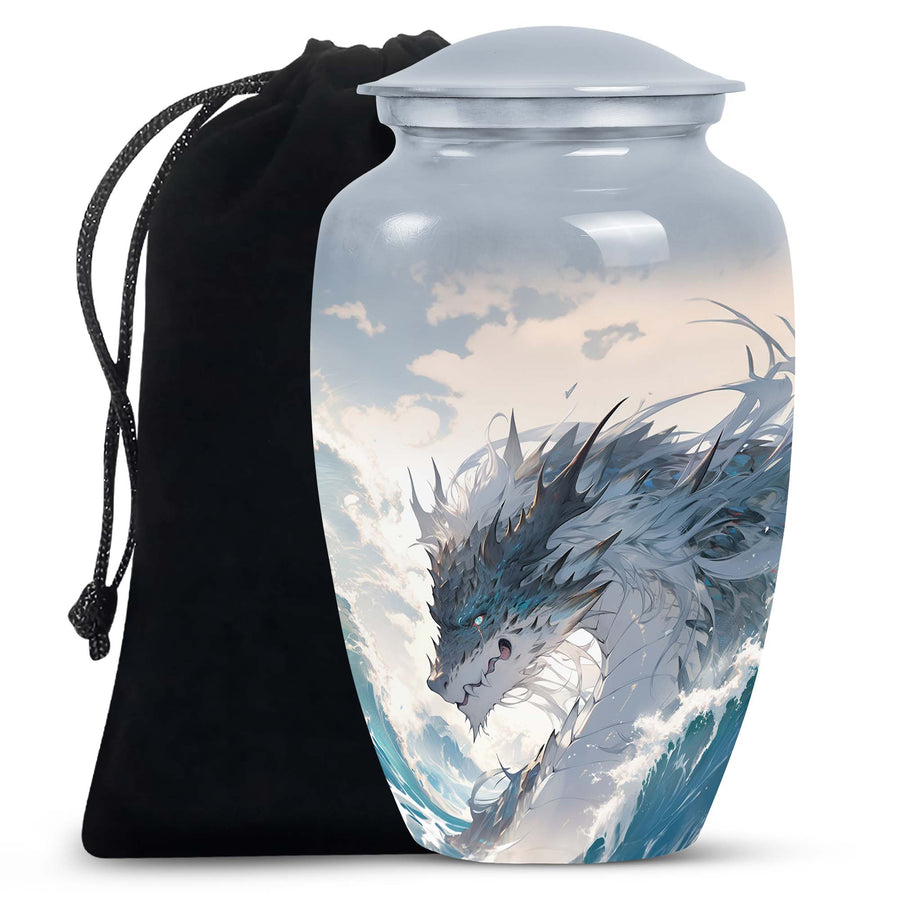 Dragon Mountain Fantasy Cremation Urn - Burial Urn For Adult Ashes
