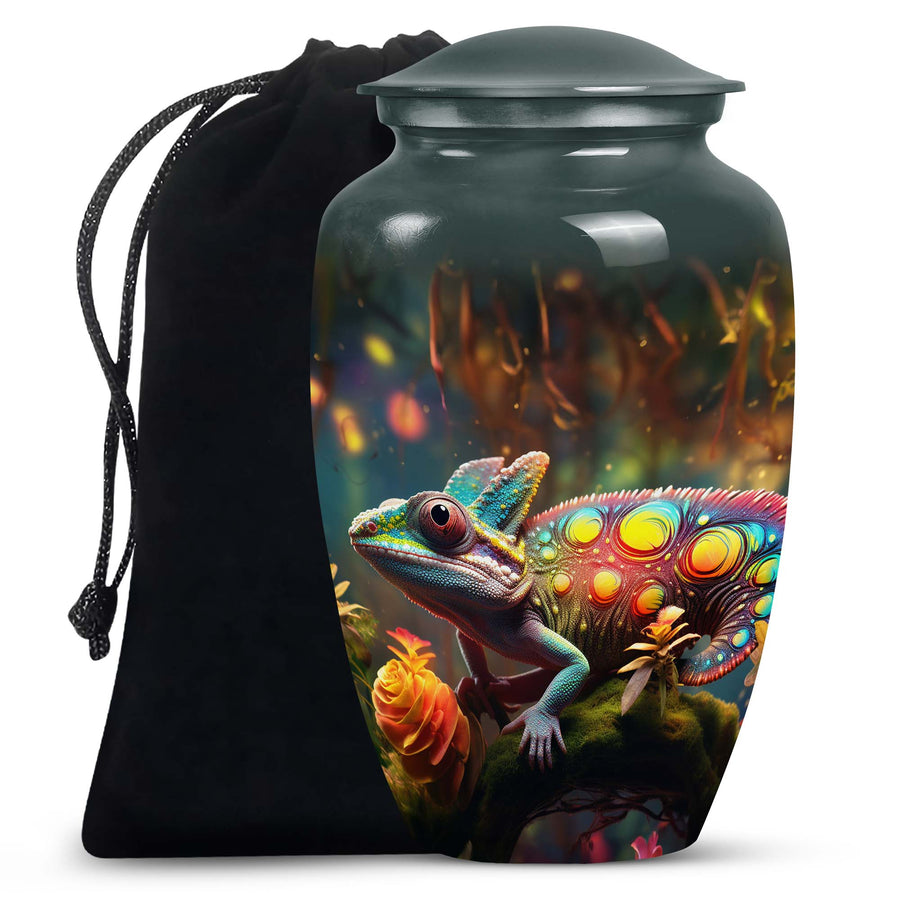 Fierce Crimson Dragon Cremation Urn For Human Ashes - Red Funeral Urn