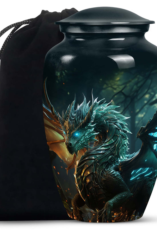 Dragon Galaxy Funeral Urn For Adults - Celestial Aluminium Ashes Urn