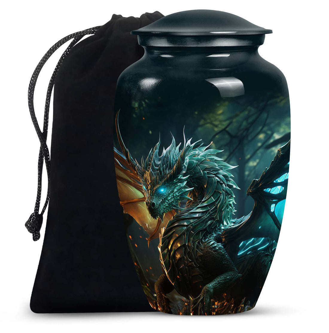 Dragon Galaxy Funeral Urn For Adults - Celestial Aluminium Ashes Urn
