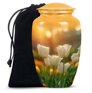 Peaceful Tulip Funeral Urn - Large Memorial Urn For Human Ashes