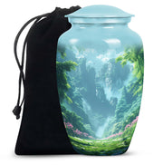Forest Landscape Funeral Urn - Nature Cremation Urn For Human Ashes