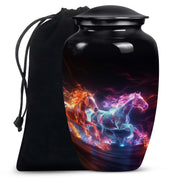 Horse Tribute Cremation Urn - Aluminium Cremation Urn For Burial