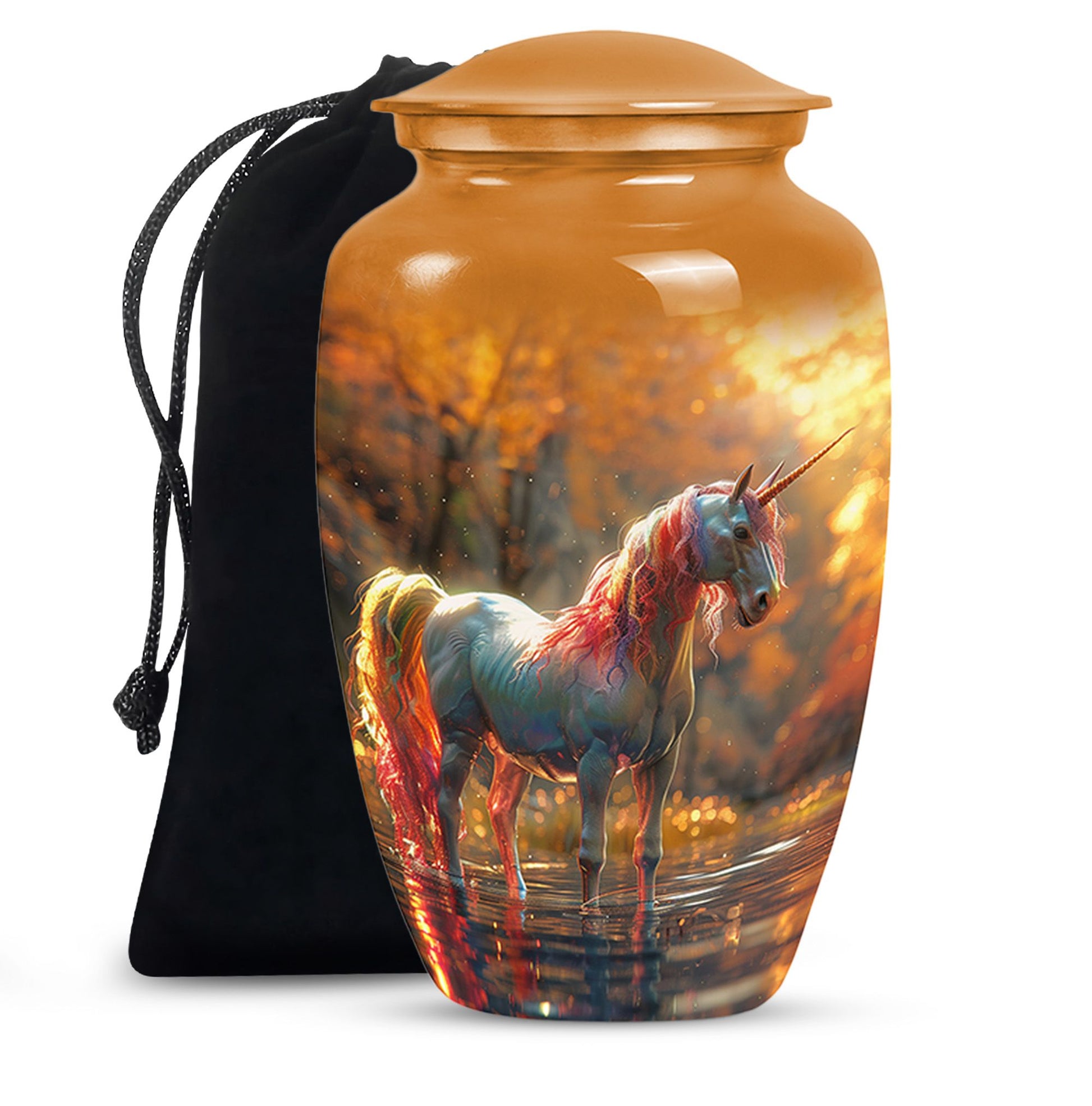 Mystical Unicorn Cremation Urn - Fantasy Memorial Urn For Adult Ashes