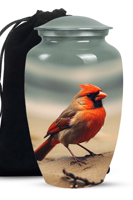 Nature Cardinal Memorial Urn - Beautiful Funeral Urn for Adults Ashes