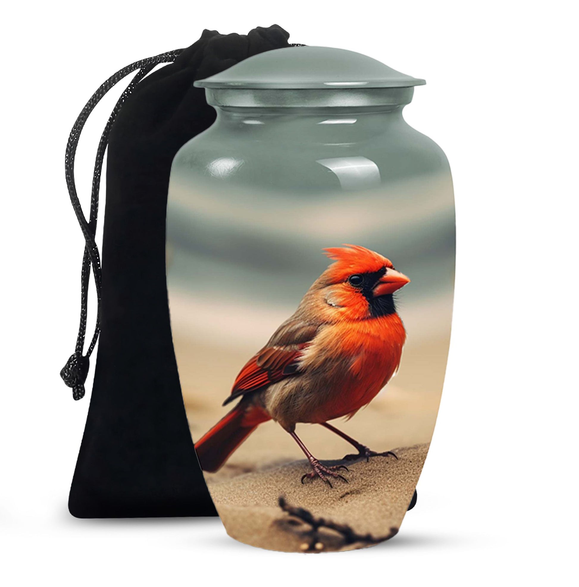Nature Cardinal Memorial Urn - Beautiful Funeral Urn for Adults Ashes