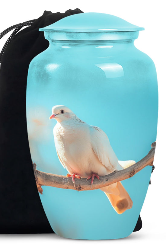 Dove Funeral Urn - Large Memorial Urn For Male & Female
