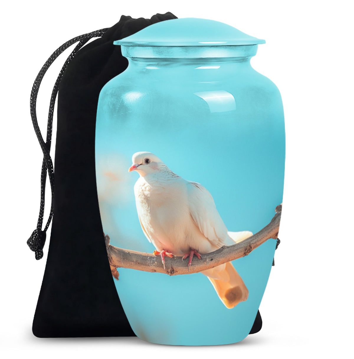Dove Funeral Urn - Large Memorial Urn For Male & Female