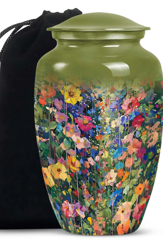 Beautiful Artistic Flower Cremation Urn - Elegant Memorial Urn For Ashes