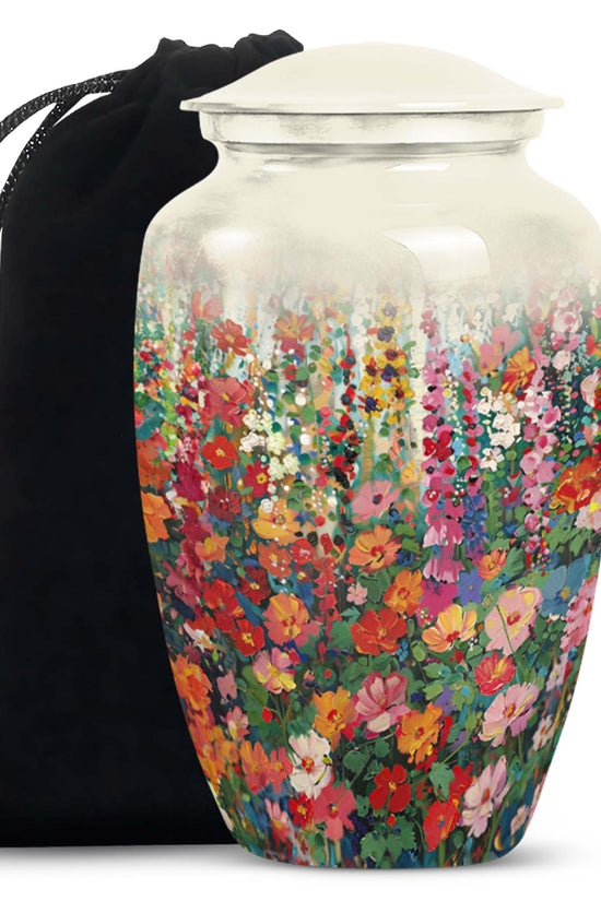 Artistic Flower Memorial Urn - Cremation Urn For Adult Ashes