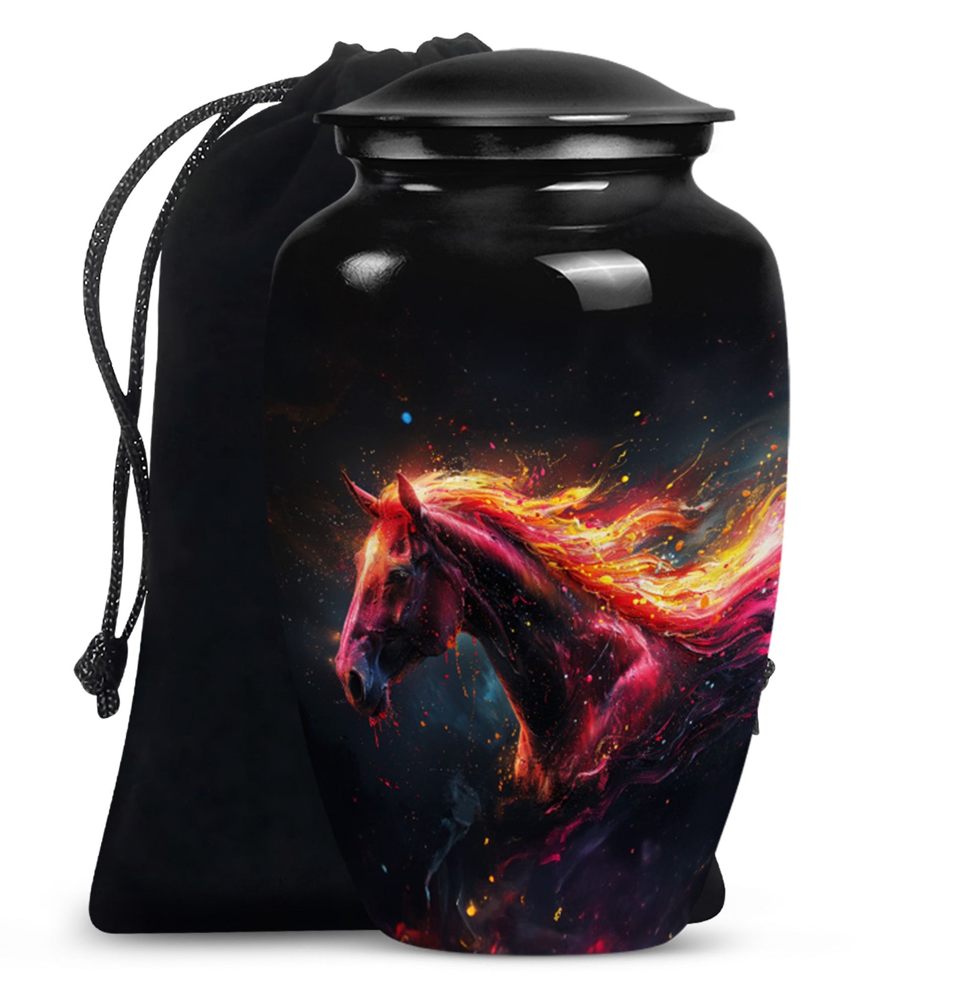 Horse Tribute Memorial Urn - Nature Tribute Funeral Urn For Ashes