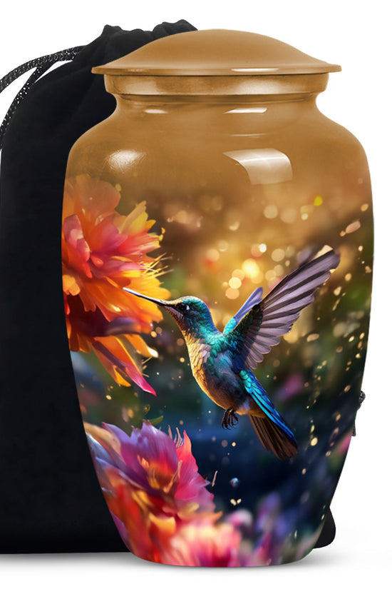 Nature Hummingbird Cremation Urn - Decorative Cremation Urn For Loved Ones