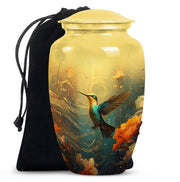 Peaceful Hummingbird Funeral Urn - Elegant Cremation Urn for Adults