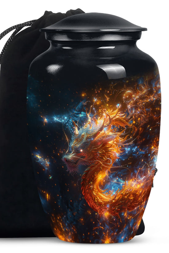 Royal Dragon King Memorial Urn For Human Ashes - Luxury Aluminium Urn
