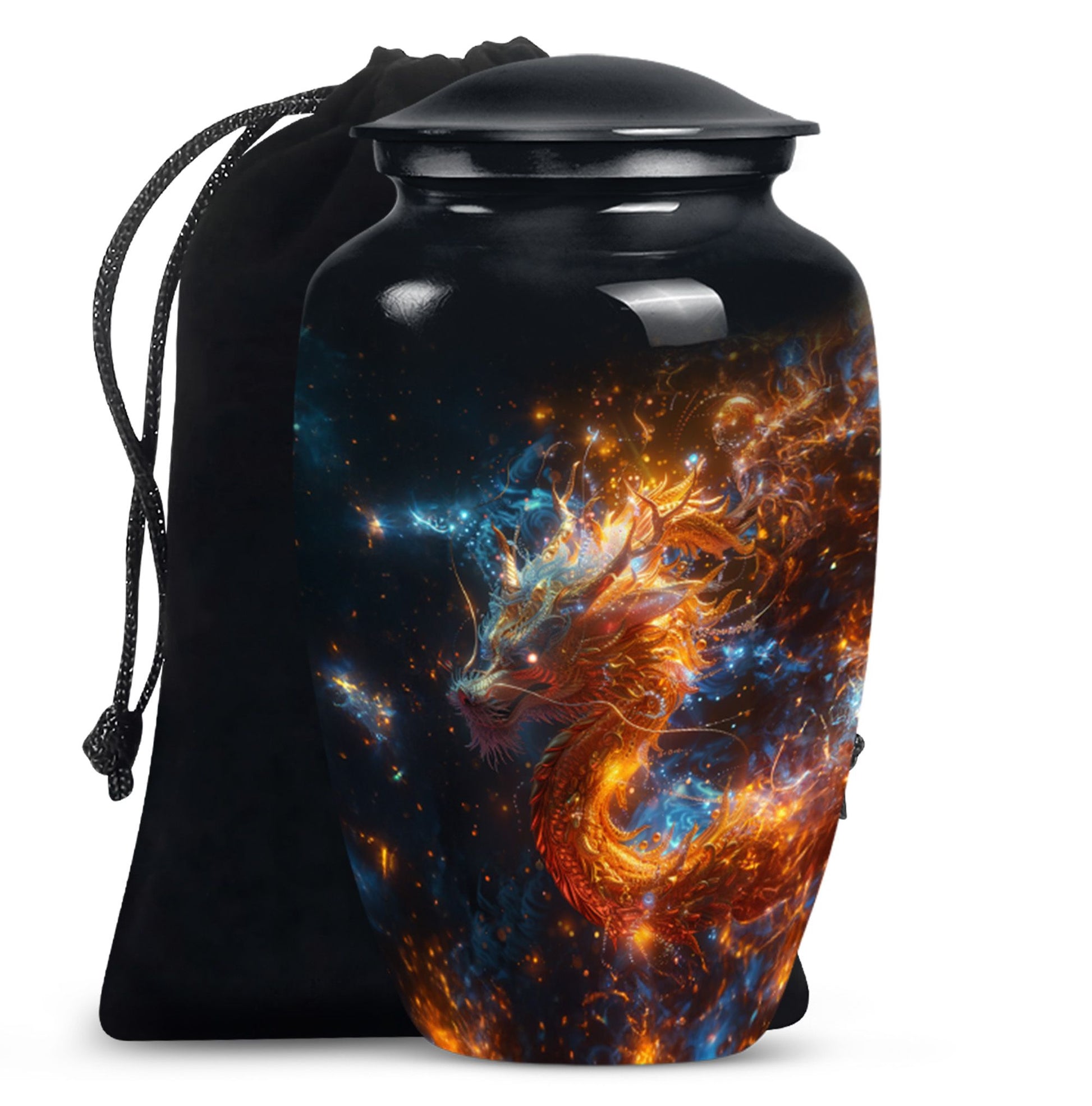 Royal Dragon King Memorial Urn For Human Ashes - Luxury Aluminium Urn