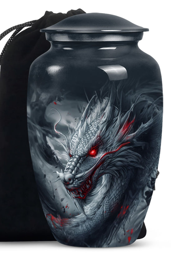 Dragon Funeral Urn For Human Ashes - Large Aluminium Urn For Adult Ashes