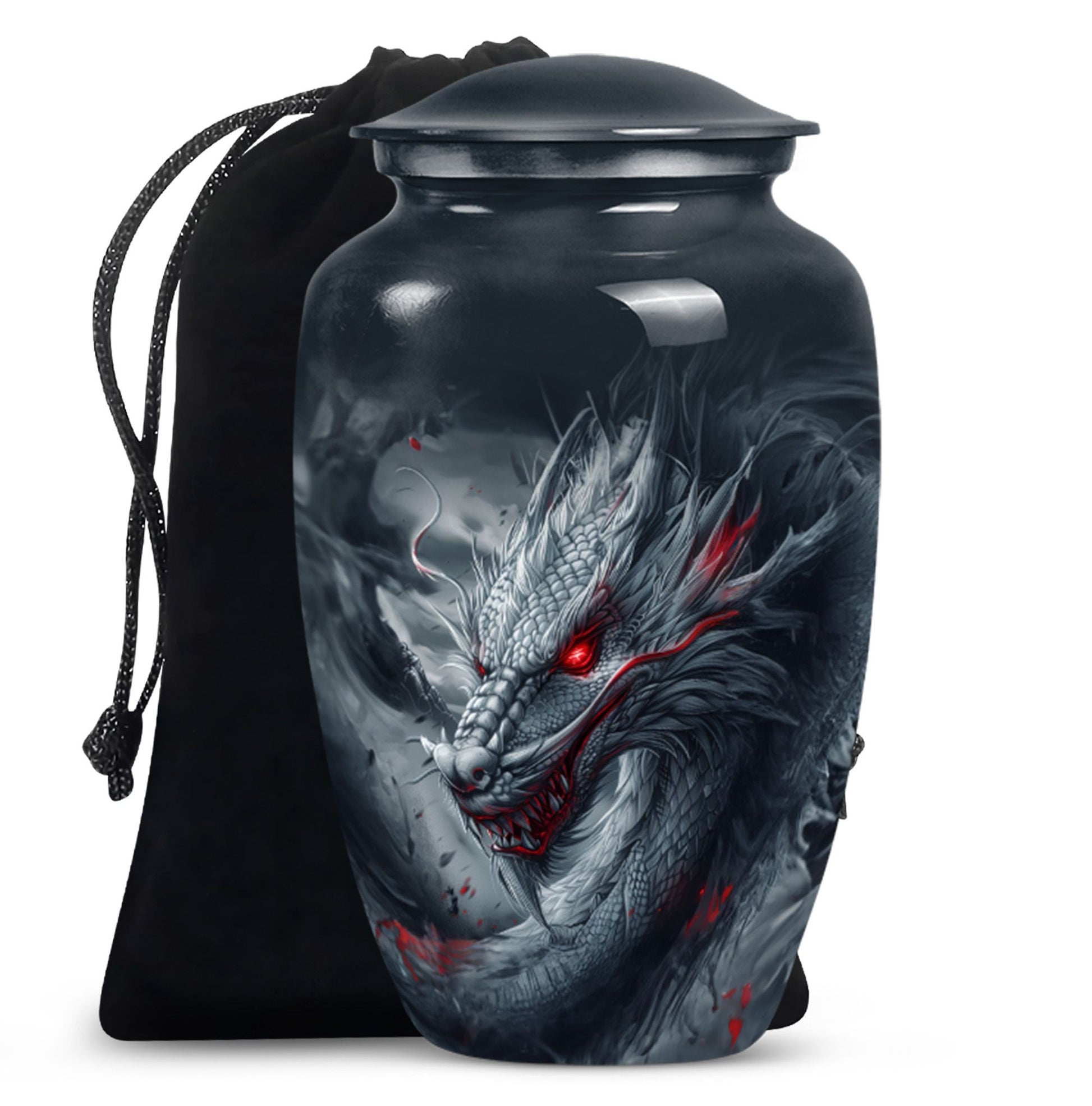 Dragon Funeral Urn For Human Ashes - Large Aluminium Urn For Adult Ashes