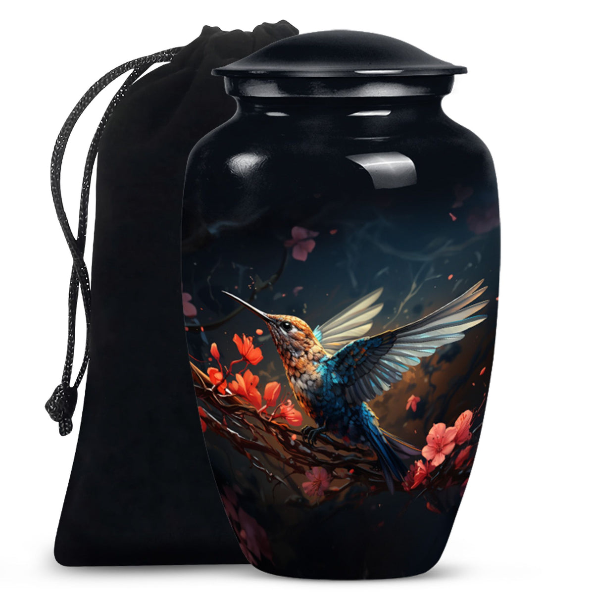 Mystic Hummingbird Cremation Urn - Scenic Ashes Urn For Human Ashes