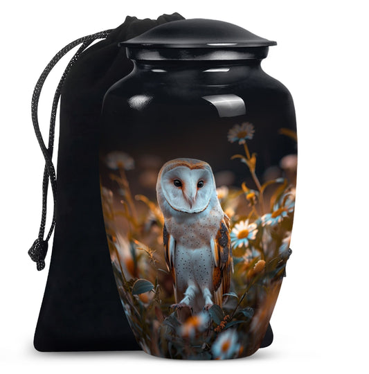Decorative Barn Owl Urn – Peaceful Burial Urn For Men & Women