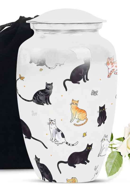Artistic Pet Funeral Urn - Unique Pet Memorial Urn For Cat Ashes