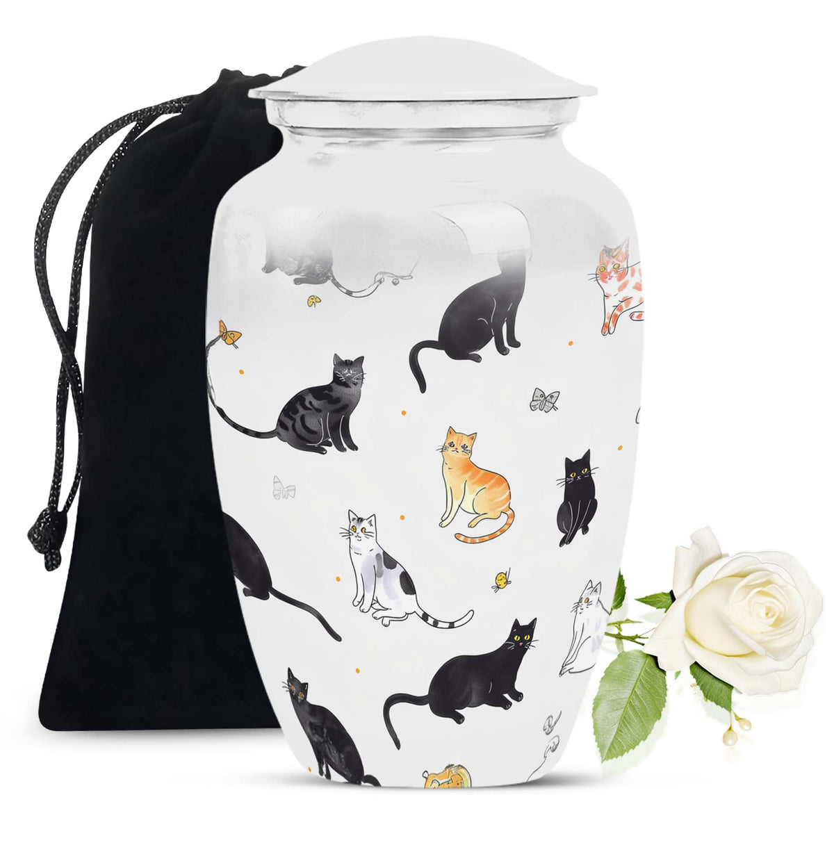 Artistic Pet Funeral Urn - Unique Pet Memorial Urn For Cat Ashes
