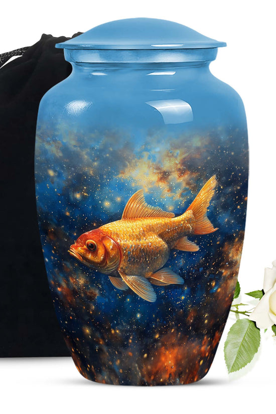 Ocean Fish Funeral Urn - Aluminium Cremation Urn For Adult Ashes