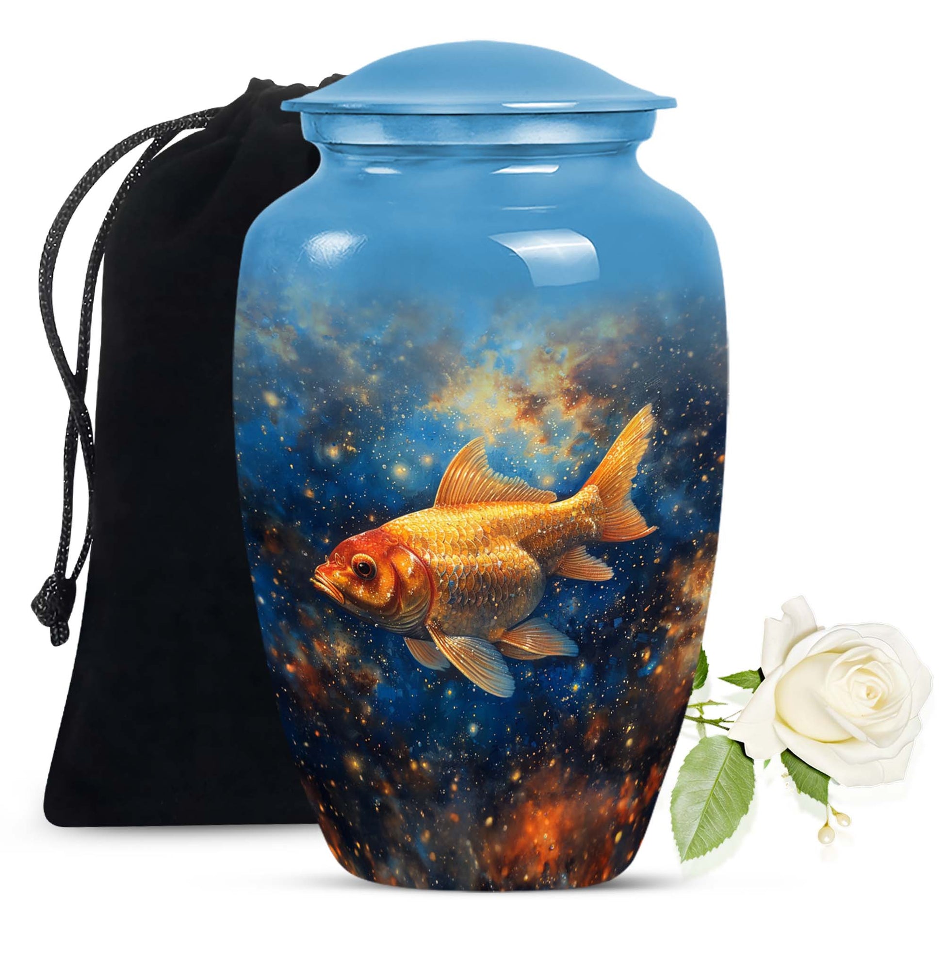 Ocean Fish Funeral Urn - Aluminium Cremation Urn For Adult Ashes