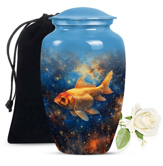 Ocean Fish Funeral Urn - Aluminium Cremation Urn For Adult Ashes