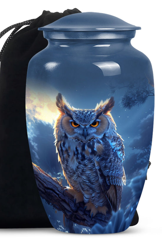 Owl Theme Cremation Urn – Luxury Memorial Urn For Burial