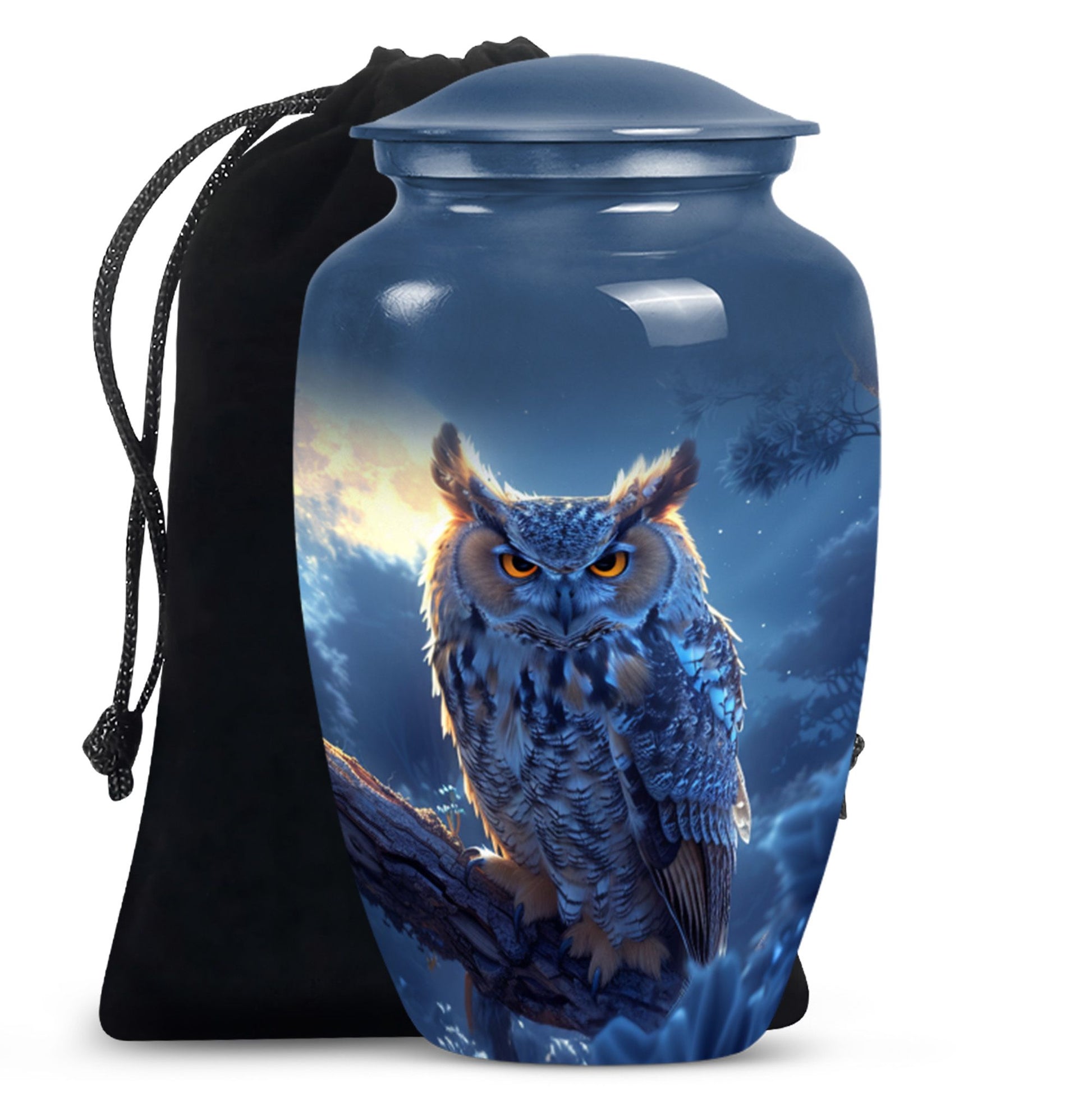 Owl Theme Cremation Urn – Luxury Memorial Urn For Burial